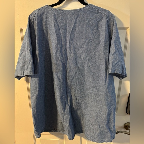 Bonnie Blain 80’s Embellished Denim Button-Up Shirt 2XL Blue Oversized Plus Size - Picture 10 of 12